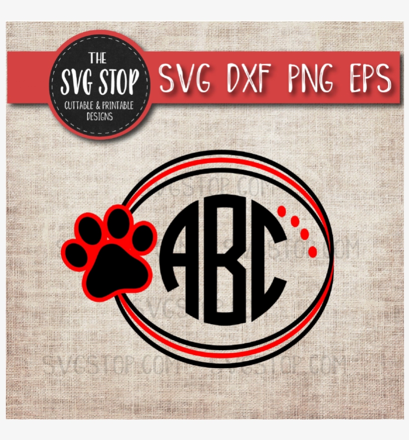 Paw Print Monogram Frame Example Image - Pishposhpendants Monogram Earrings, Monogram Jewelry,, transparent png download