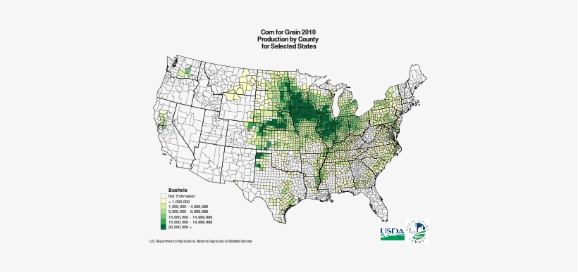 Corn Belt - Us Corn Map, transparent png download