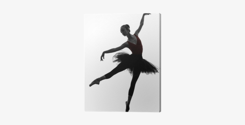 Young Woman Ballerina Ballet Dancer Dancing Canvas - Ballerina Images To Print, transparent png download