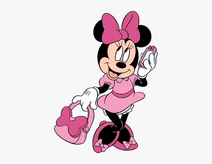 Download Minniephone Minnie Mouse On The Phone Transparent PNG
