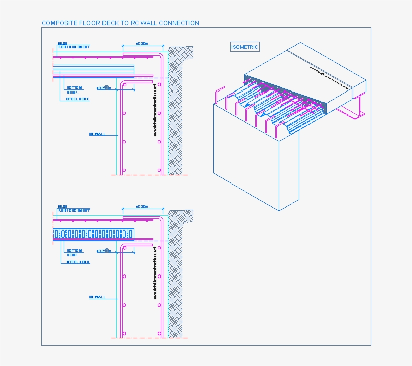 Composite Steel Deck Decking Floor Slab Sheets Reinforced - Forjado Chapa Colaborante Remate, transparent png download