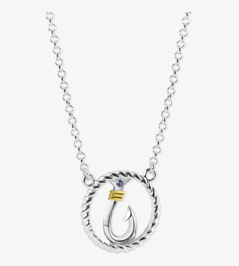 Circle Rope Hook Necklace - White Gold Necklace, transparent png download