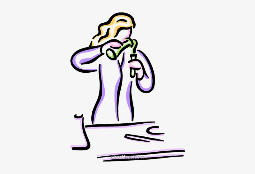 Scientist Mixing Chemicals Royalty Free Vector Clip - Mole, transparent png download