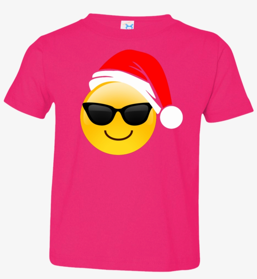 Emoji Christmas Shirt Cool Sunglasses Santa Hat Family - Birthday Girl Emoji Sunglasses Shirt Smile T Shirt, transparent png download