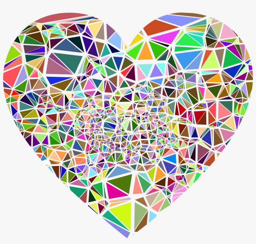 Low Poly Shattered Heart Image Free Stock - Shattered Hearts, transparent png download