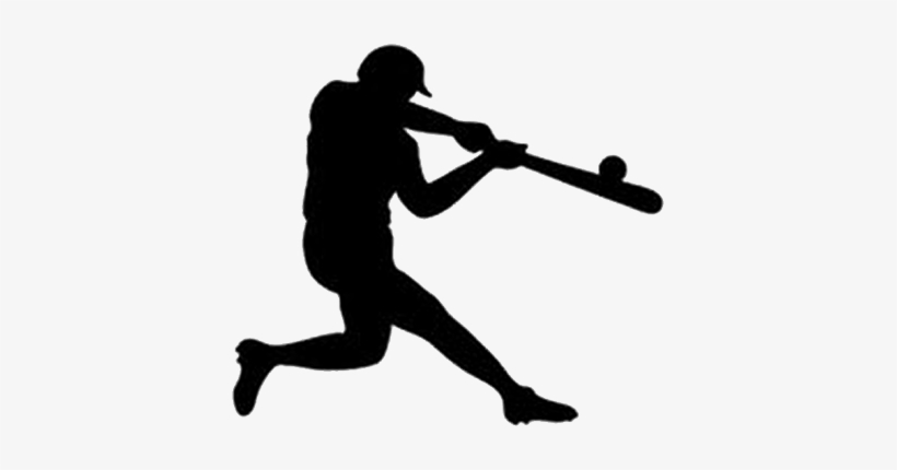 Baseball Player Swinging Png - Baseball Cliparts Black And White, transparent png download
