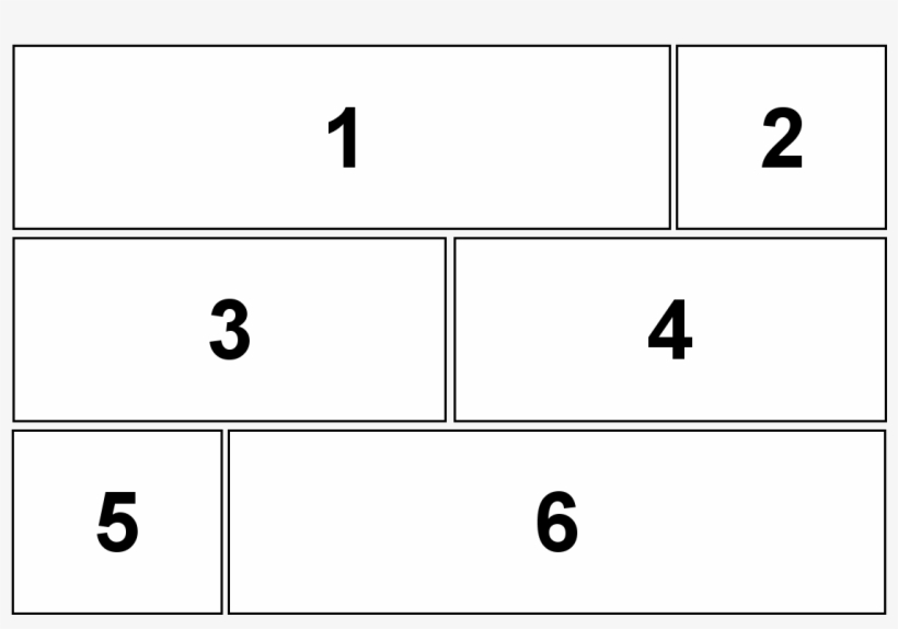 Sunday Comic Strip Layout Half Page - Comic Strip Layout, transparent png download