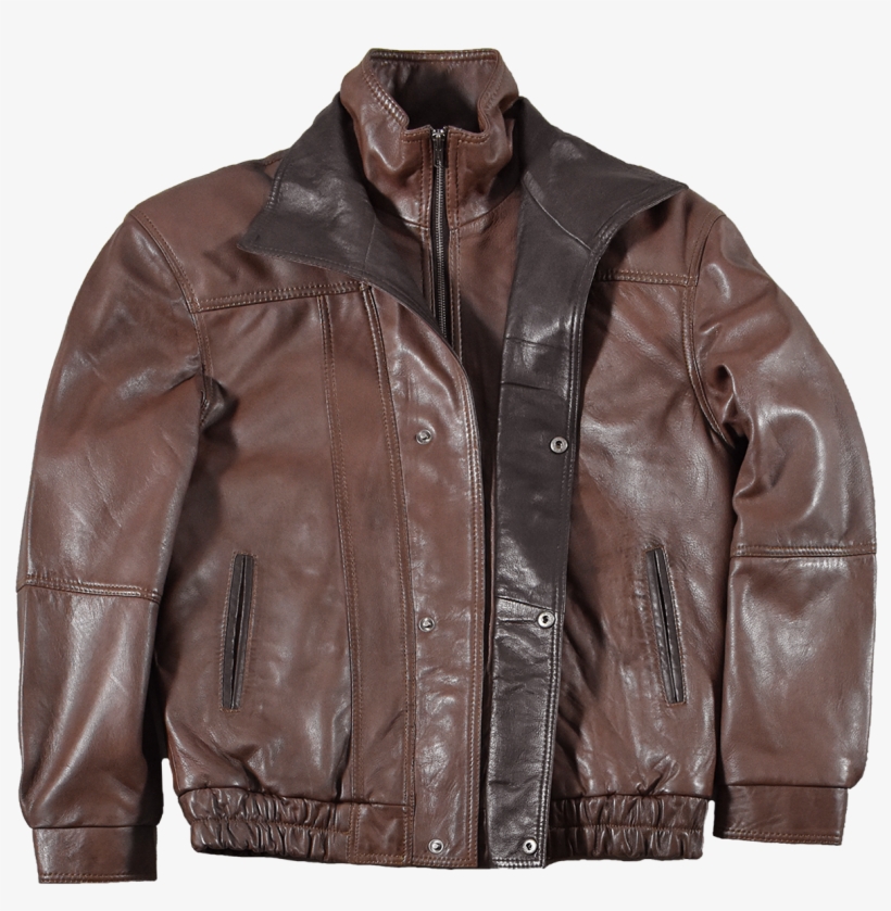 Double Collar Bomber Jacket - Boutique Of Leathers, transparent png download