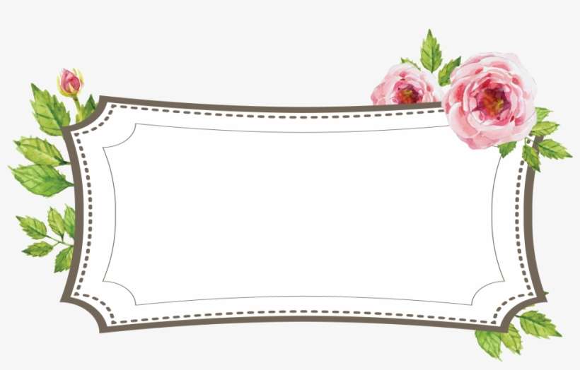 Floral Wedding Frame Geofilter - Garden Roses, transparent png download
