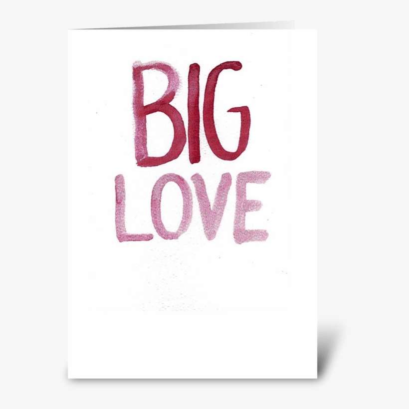 Big Love Greeting Card - Lilac, transparent png download