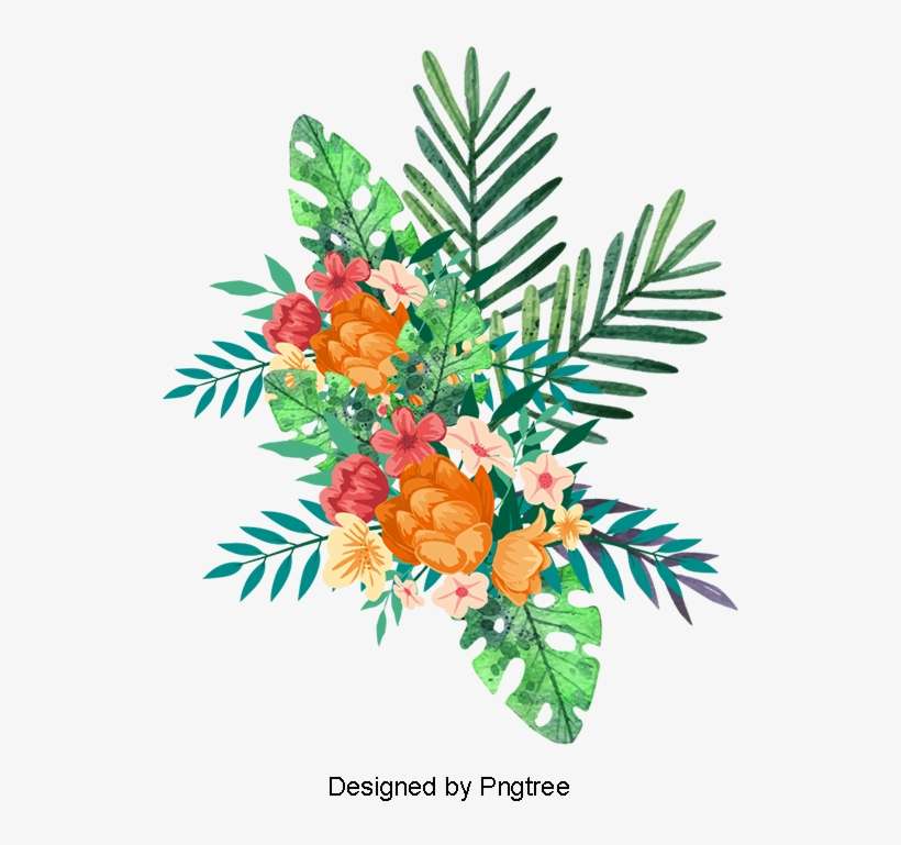 Hand-painted Flowers, Flowers, Flower, Plant Png And - Illustration, transparent png download