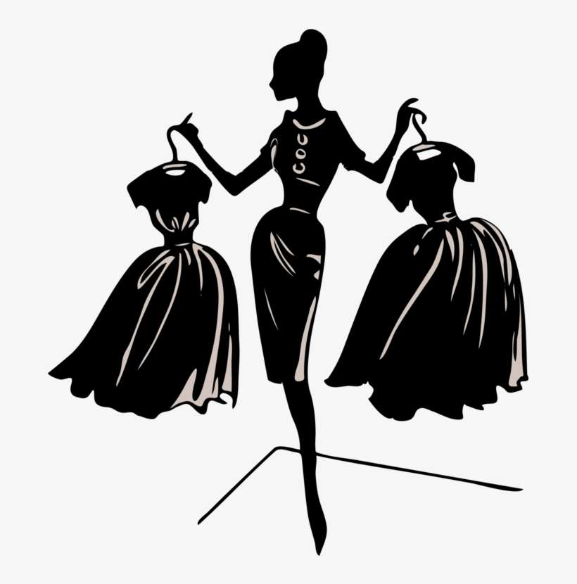 How To Buy Vintage Clothing - Apollo's Products Fashion: Silhouette Of Lady Holding, transparent png download