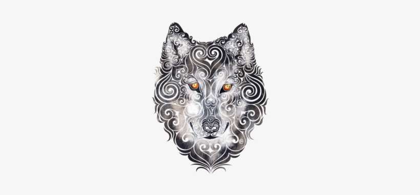 Swirly Wolf - Illustration, transparent png download
