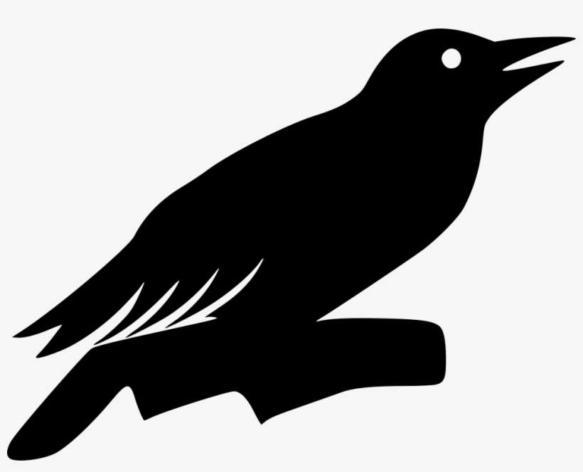 Crow Raven Brid Black Comments - Crow Icon Png, transparent png download