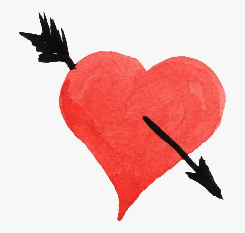 Clipart Hearts Watercolor - Watercolor Heart Heart Png, transparent png download