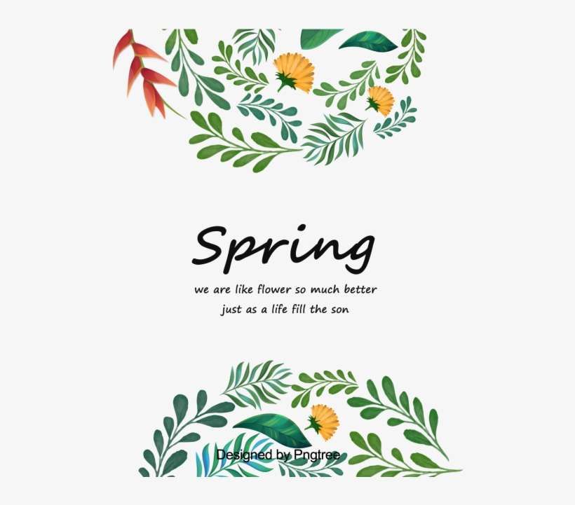 Spring Beautiful Hand Paint Watercolor Frame - Watercolor Painting, transparent png download