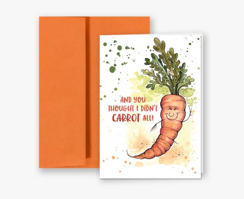 Carrot Card Watercolor - Carrot, transparent png download