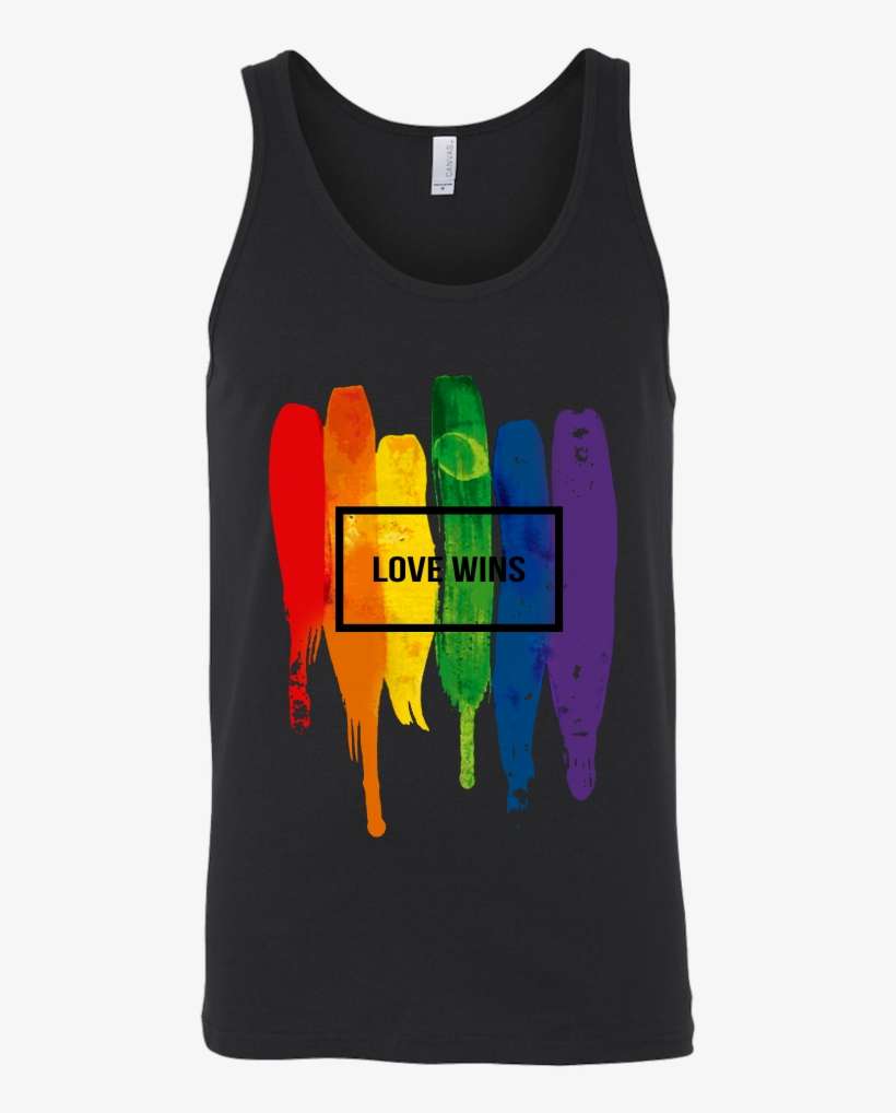Watercolor Lgbt Love Wins Rainbow Paint Typographic - T Shirt Working At Walmart, transparent png download