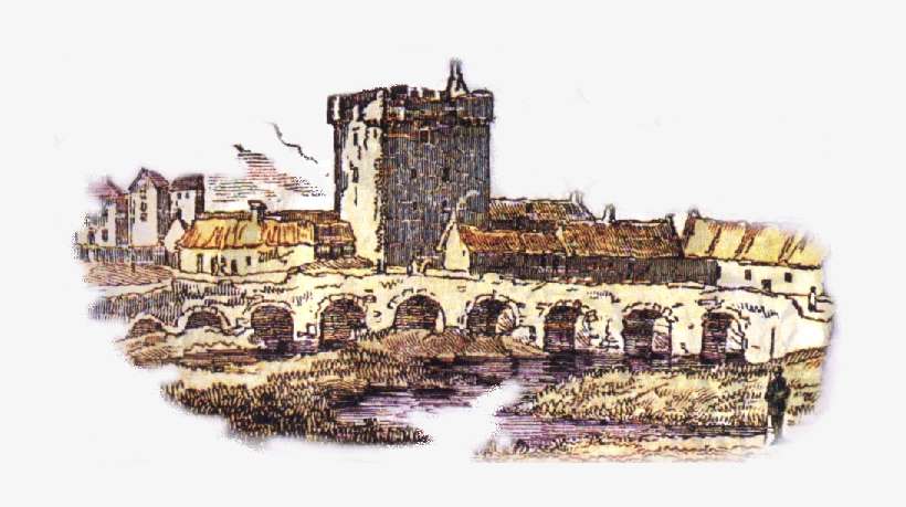 C17th Etching Of Shrule - County Roscommon, transparent png download