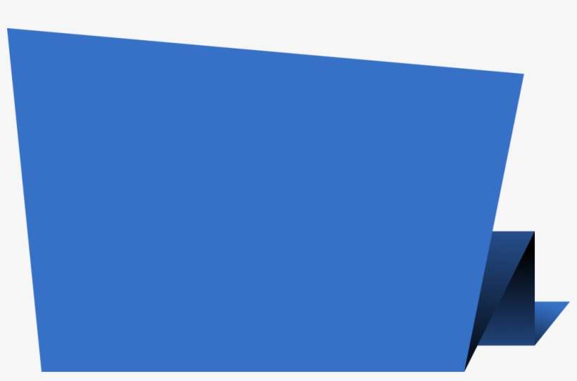 Png File Size - Blue Origami Banner Png, transparent png download