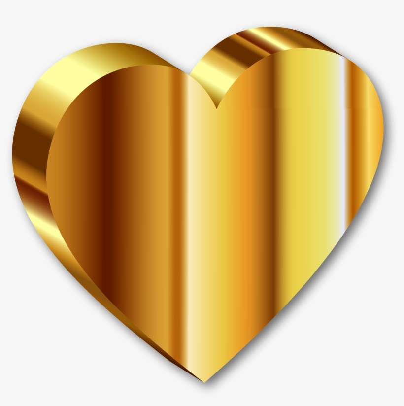 Gold Png Pic Heart Of Gold Emoji PNG Image Transparent PNG Free