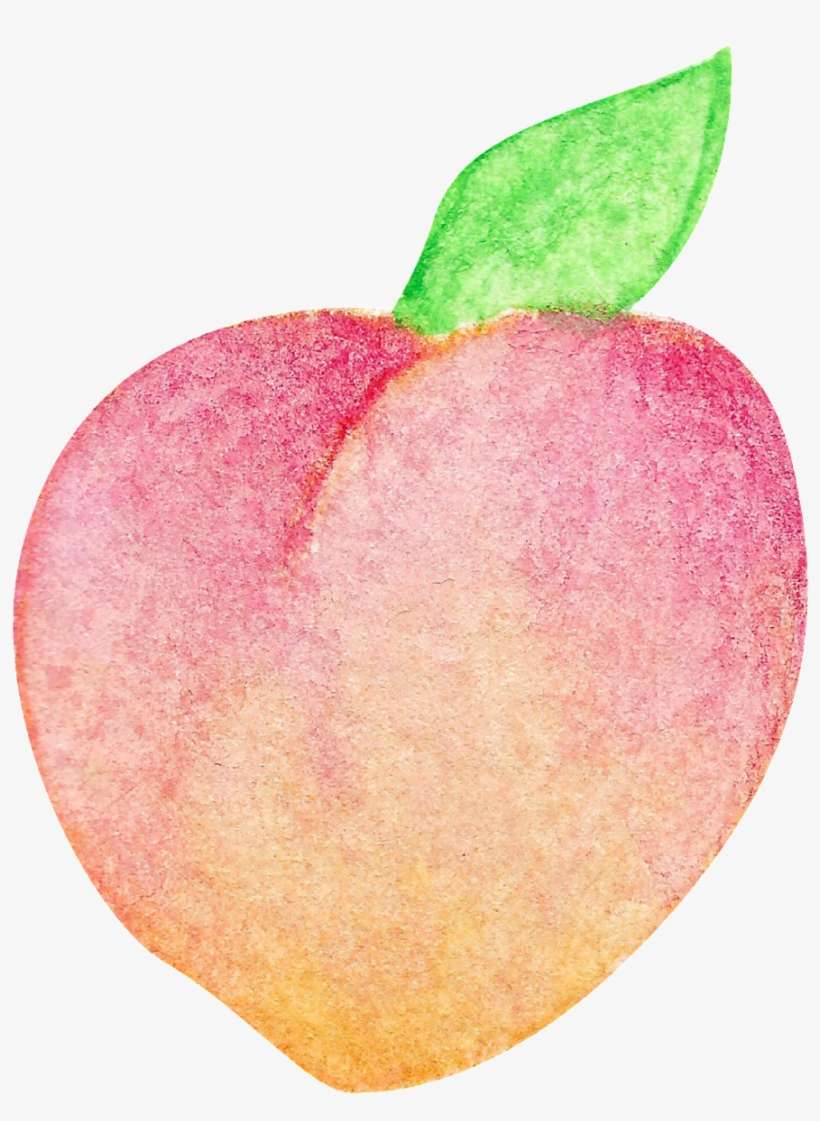 Este Gráficos Es Watercolor Hand Painted A Large Peach - Watercolor Painting, transparent png download