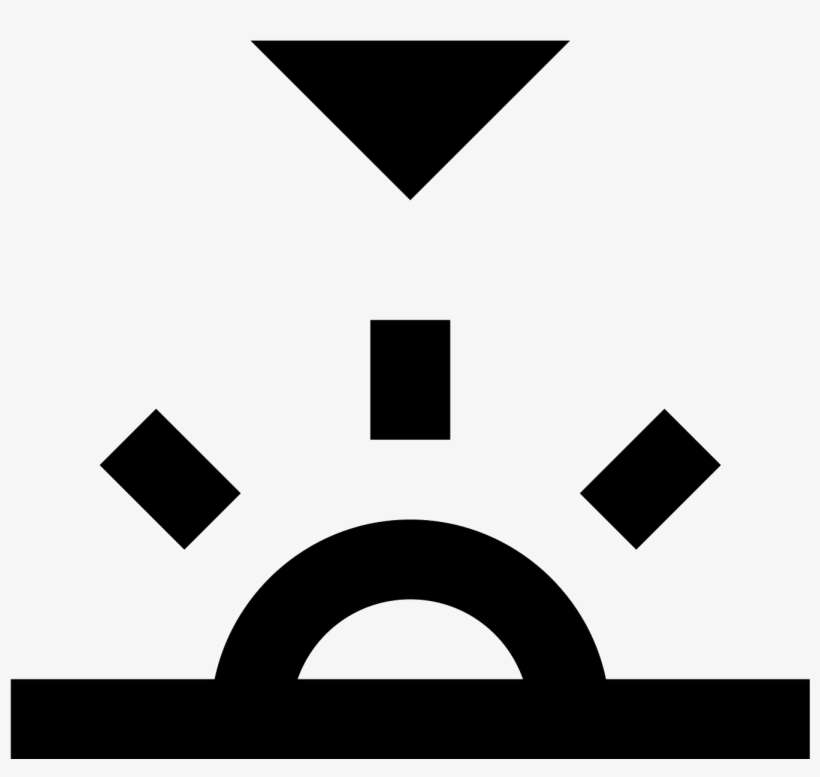 There's A Half Circle With Rays Beaming Off It That - Icon, transparent png download