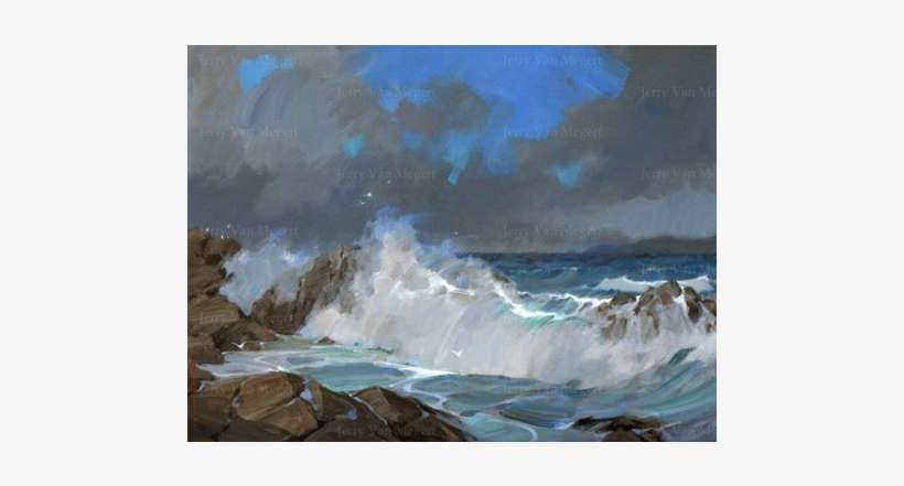 Silver Wave - Painting, transparent png download