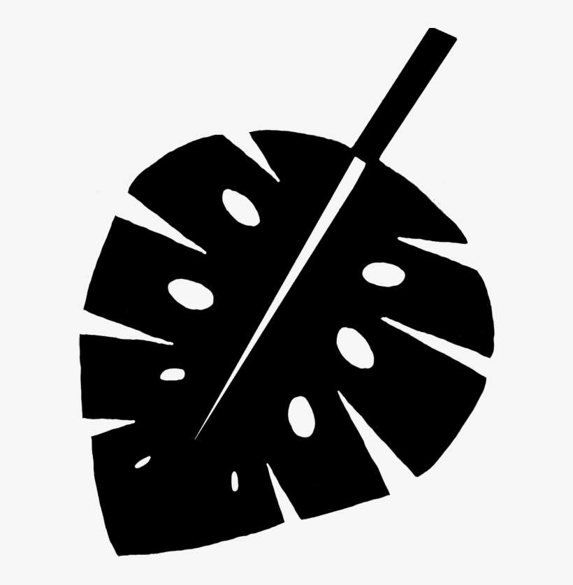 Palm - Palm Leaf Black And White, transparent png download
