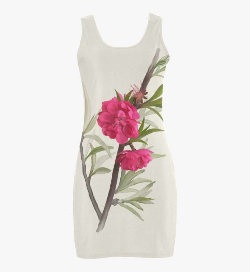 Peach Blossom, Watercolors On Ivory Snow Vest Dress - Pink Blossom Art Throw Blanket, transparent png download