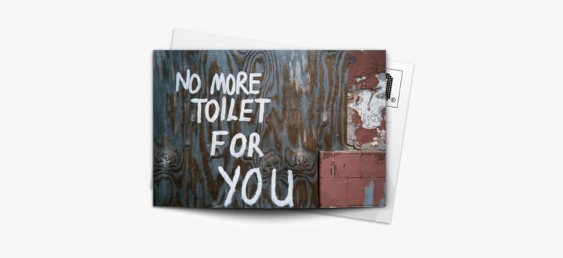 Post Card No More Toilet - Wallet, transparent png download
