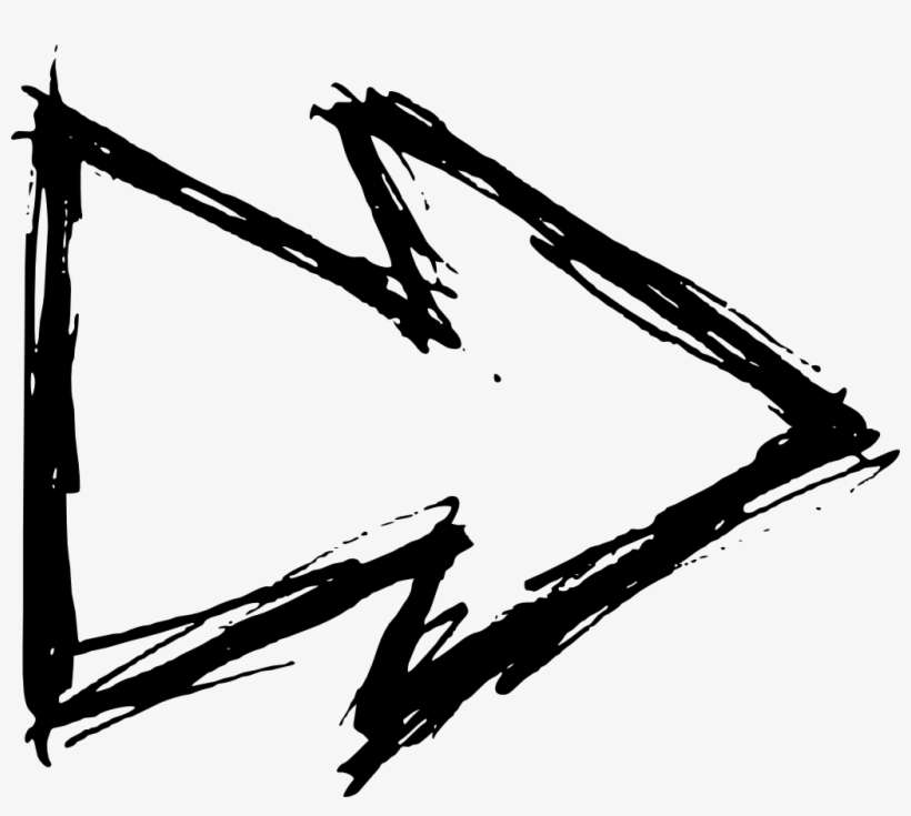 Free Download - White Hand Drawn Arrow Png, transparent png download