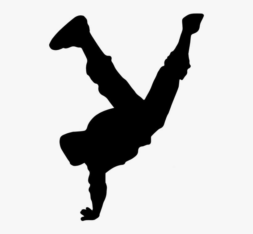 Break Dancer - Hip Hop Silhouette Png, transparent png download