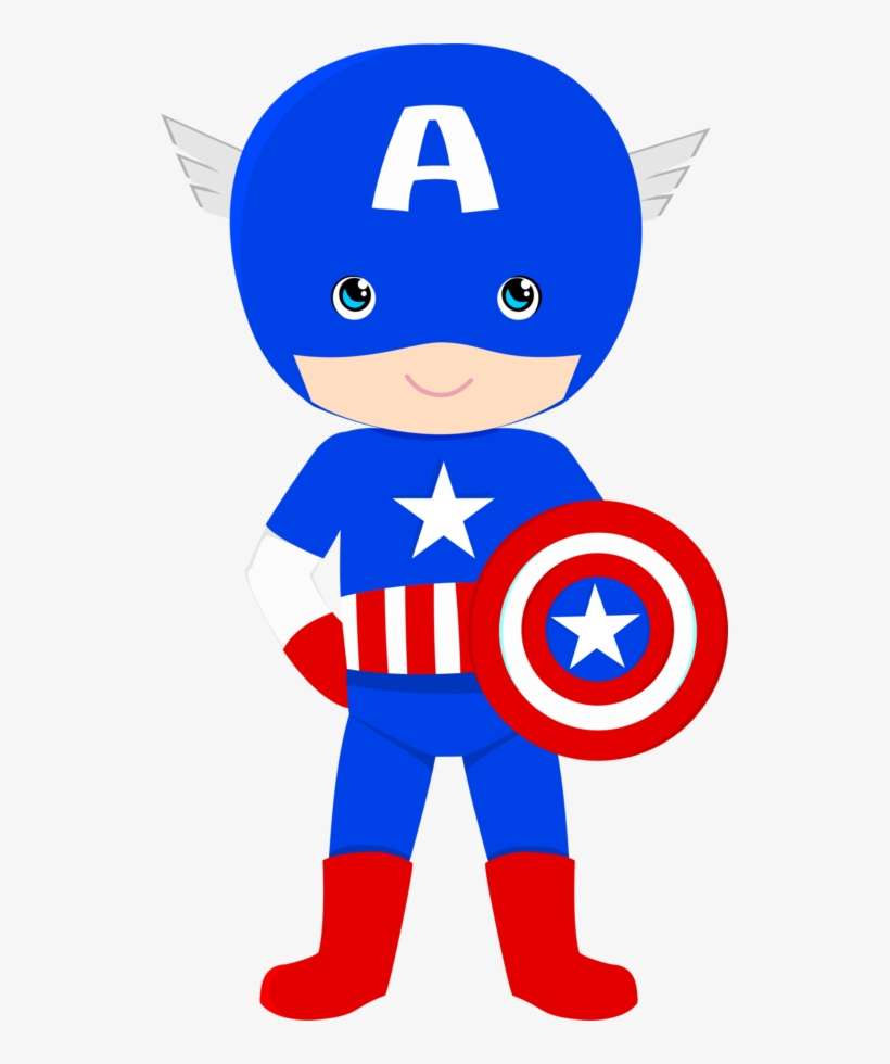 Capitan America- Minus Superhero Birthday Party, Baby - Capitao America Cute, transparent png download