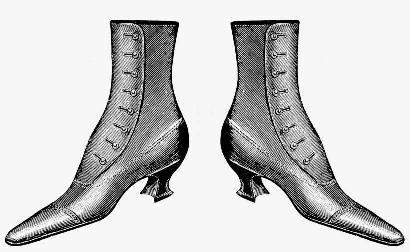 Heels Drawing Vintage - Victorian Shoes Png, transparent png download