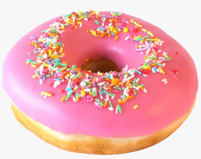 Pink Icing Sprinkle Doughnut, transparent png download