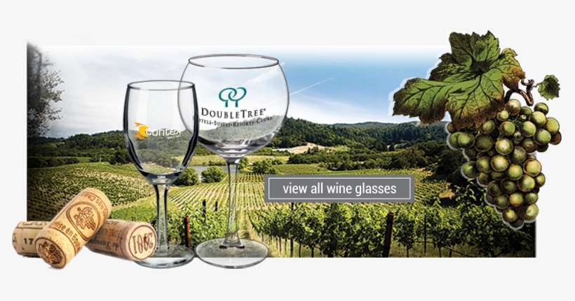 Personalized Wine Glasses & Stemware - Bottle Of Wine With Glass Of Transparent, transparent png download