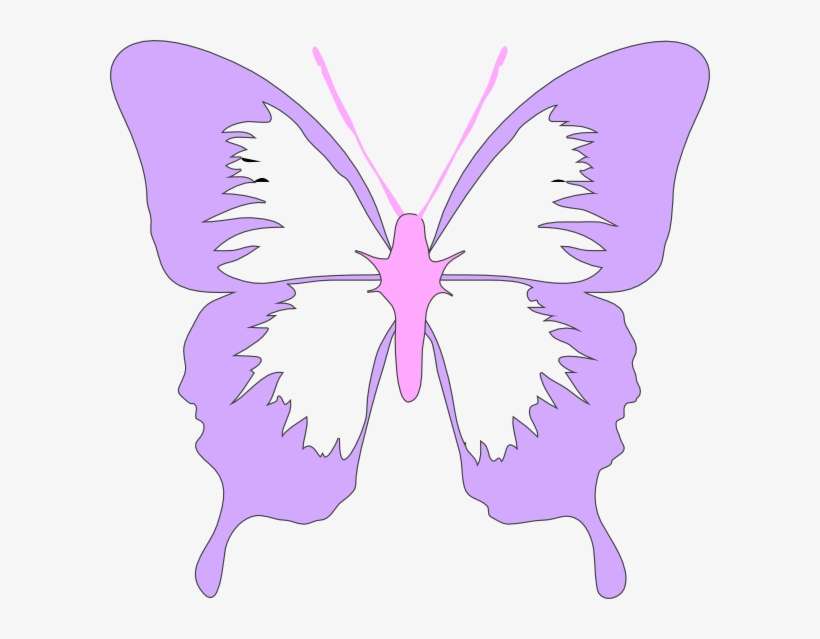 Free Lavender Clipart - Butterfly Stickers In Black, transparent png download