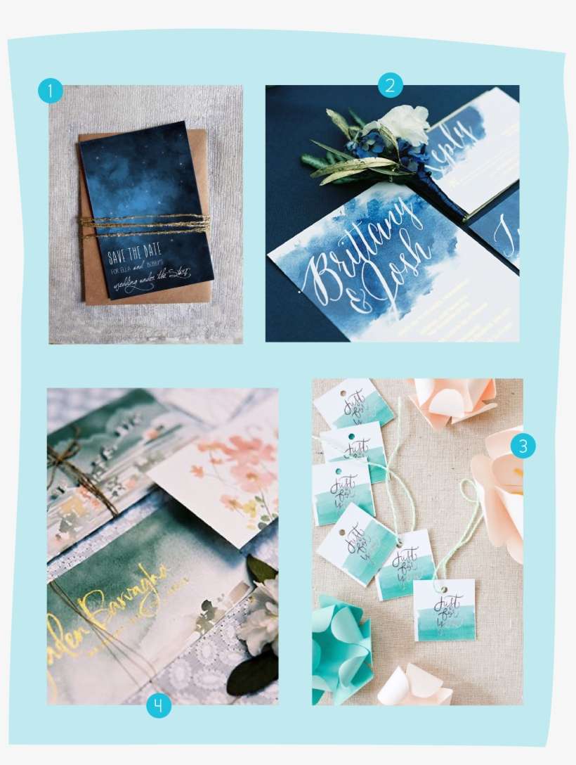 Watercolor Washes Are What's Happening This Wedding - Vellum, transparent png download