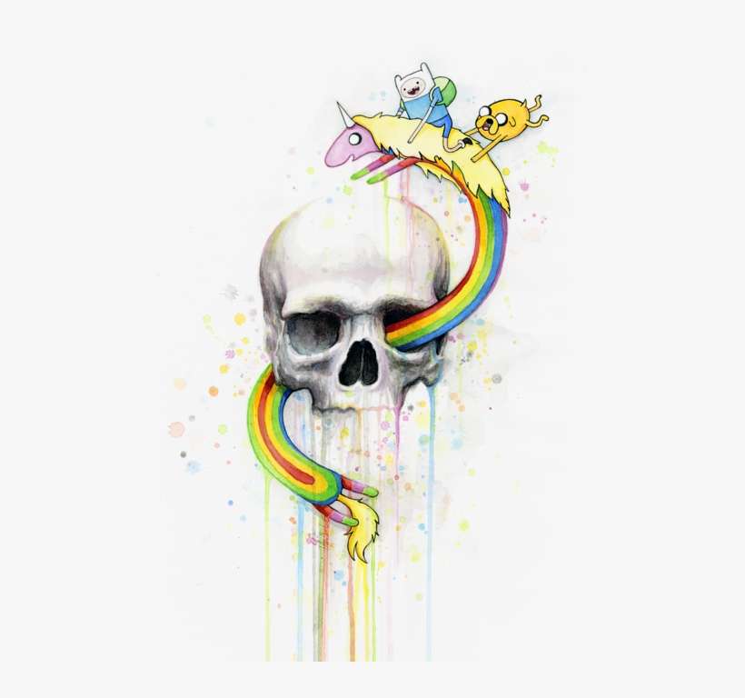 Clip Library Stock Adventure Skull Jake Finn Lady Rainicorn - Desenhos Do Hora De Aventura, transparent png download