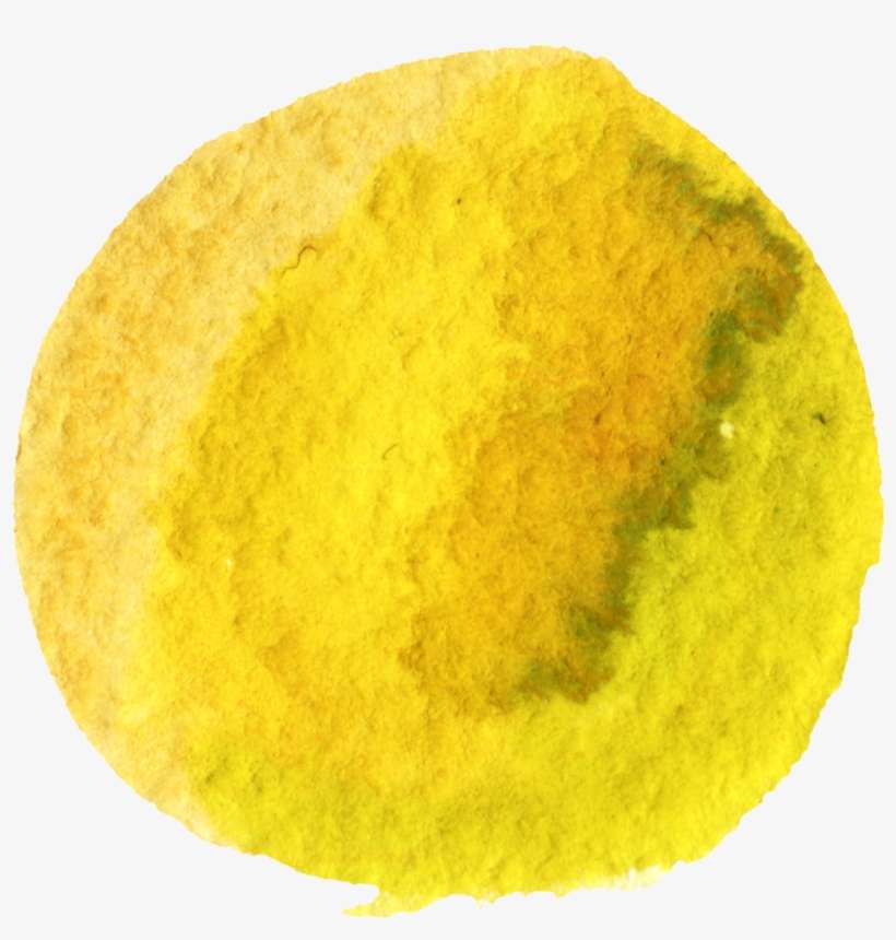 Yellow Watercolor Png - Yellow Circle Watercolor Png, transparent png download
