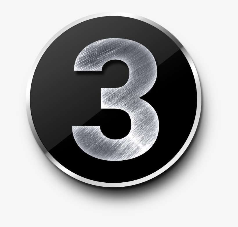 Number 3 Png - Metal Number 2 Png, transparent png download