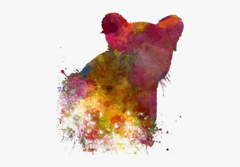 Click And Drag To Re-position The Image, If Desired - Watercolor Lion Painting Female, transparent png download