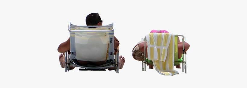 Just Two People Sitting In Beach Chairs Looking Out - People On Beach Chairs Png, transparent png download