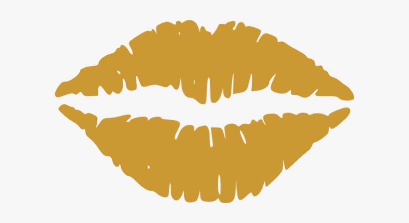 Gold Lips Clipart Clip Art - Clip Art Gold Lips, transparent png download