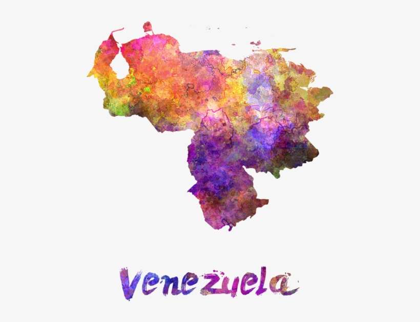 Bleed Area May Not Be Visible - Venezuela Watercolor, transparent png download