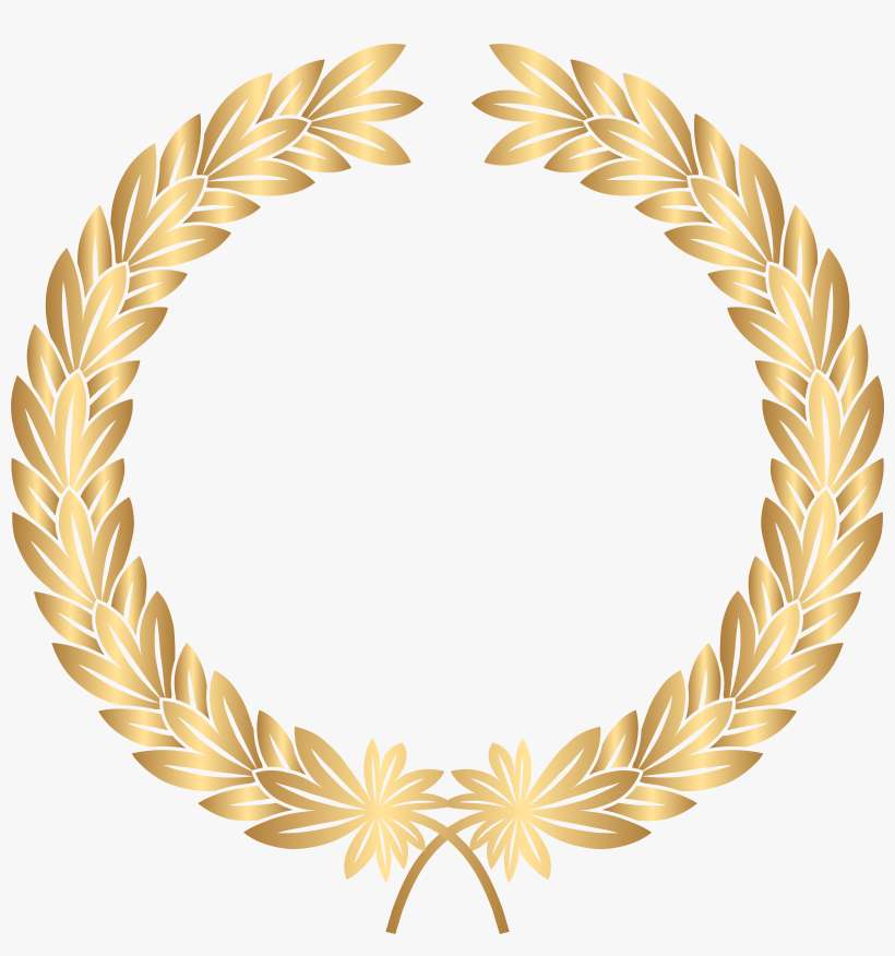 Download Laurel Wreath Transparent Png Clip Art - Gold Laurel Wreaths ...