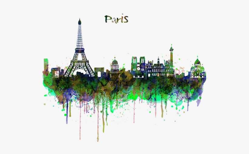 Paris Watercolor, transparent png download