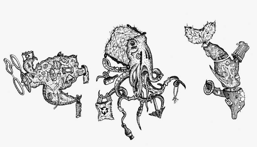 Marine Trash Can Assignment - Drawing, transparent png download