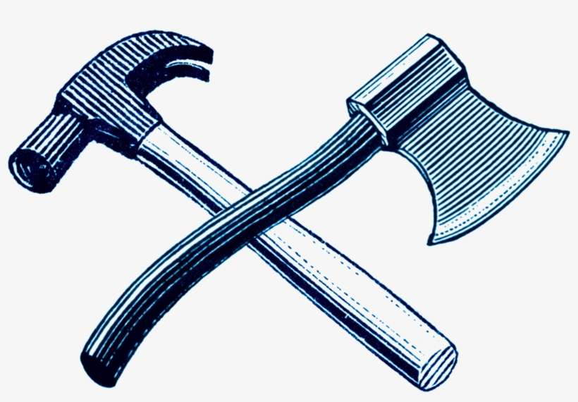 Ax And Hammer - Tattly Tool Set Temporary Tattoos, transparent png download
